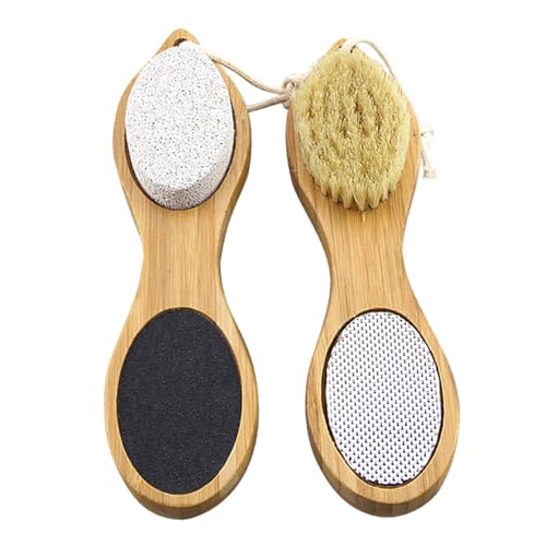 SAFIGLE 2pcs Ergonomic Handle Foot Scrubber Callus Remover Tool for Pedicure Foot Care
