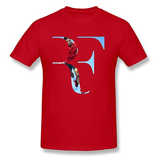 New Lifestyle Men's Roger Federer Logo Short Sleeve Tee Shirts
