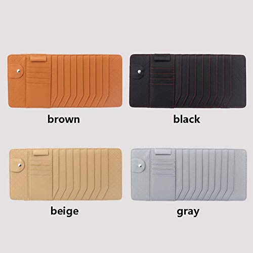 PU Leather Sun Visor Storage Bag Car Notes Pouch CD Receive Bag DVD Disk Card Visor Case Folder