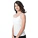 Ibeauti Breathable Classic Women's Basic Camisoles Tops with Built in Padded Bra (M, Ivory White)