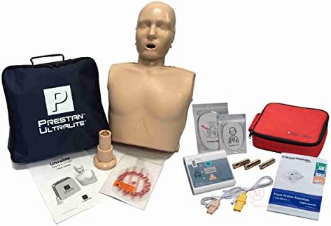 Basic CPR Training Kit w Prestan Ultralite CPR Manikin, WNL Essentials AED Trainer, MCR Accessories