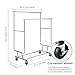 TomCare Garment Rack Double Clothes Racks Adjustable Clothing Rack Extensible Clothes Hanging Rack Commercial Grade Garment Rolling Racks for Hanging Heavy Duty Stainless Steel Garment Rack on Wheels