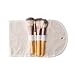 Olivia Layne Natural Bamboo Makeup Brush Collection, Eco-Friendly, Highlighting Face Set, 100% Vegan and Cruelty-Free, Includes Bonus Carry Case