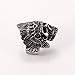 PAURO Cool Feather Dayak Indian Headdress Punk Skull Stainless Steel Mens Ring Size 7