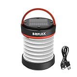 Brilex Lantern Lamp Camping Lantern Outdoor Tabletop Lantern Rechargeable Emergency Light Collapsible Flashlight, Solar or USB Chargeable for Outdoor Hiking Tent Garden.