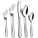 HaWare Hammered Silverware Set, 40-Piece Flatware Cutlery Set, Stainless Steel Eating Utensils for Home Hotel Restaurant, Premium Tableware Includes Fork Knife Spoon, Modern Design, Dishwasher Safe