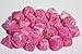 Polyhedral 7-Die Vortex Dice Set - PINK with GOLD Numbers CHX-27454