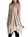 Kissky Women's Boat Neck Patchwork Cute Lace Dress