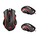 AcisuHu Gaming USB Wired Mouse Ergonomic Design 6 Buttons Up to 3200DPI Desktop Computer Accessories Mice,Black-Redthumb 1