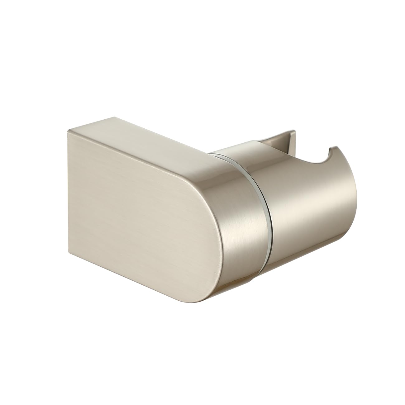 Muxios On Wall Mount Shower Bracket for Handheld Shower Head, Height Adjustable Holder Large Angle Adjustable to Meet Any Space Bathroom Brushed Nickel