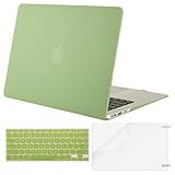 Mosiso Plastic Hard Case with Keyboard Cover with Screen Protector for MacBook Air 13 Inch (Models: A1369 and A1466), Chartreuse