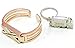 PL Metal Replacement Jewelry Bracelet with X Design for Fitbit Flex - Rose Gold