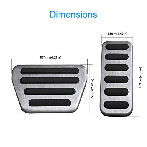 AutoBig Foot Gas Brake Pedal Pad Cover Compatible with Range Rover