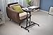 CA&HomeDecor Height Adjustable Office Desk Rolling Laptop Desk Cart Over Bed Hospital Table Stand, Black