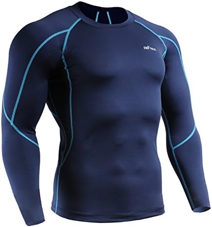 Emfraa Mens Womens Compression Under Cool Base Layer T Shirt Long Sleeve S