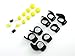 BSI OEM Original Set Replacement Yellow & Black Accessory Pack Kit 4 Pairs EarGels 4 Pairs EarWings and 4 FitClips for Jabra Sport Pulse Wireless Stereo Audio Bluetooth Earphones Headset