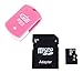 Eachbid Tf 2GB Micro SD Card with SD Card Adapter+ Mini Rotary Card Reader Random Color