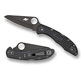 Spyderco Salt 2 Lightweight Folding Knife - FRN Handle with Hollow Grind, H-1 Steel Blade, and Back Lock