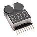 REALACC 2 Pcs 2 in 1 RC Lipo Battery Low Voltage Tester Checker 1S-8S Buzzer Alarm with LED Indicator for RC Helicopter Quadcopter