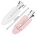 24 Pieces No Bend Clips Pin Curl Clips No Crease Hair Clips for Hairstyle Bangs Finger Waves Makeup Application (Black, White, Pink)