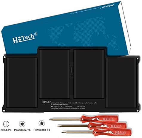 HzTech 54.4Wh Replacement A1496 A1405 Laptop Battery for MacBook Air 13 inch A1377 A1369 A1466 (Mid 2010 2011 2012 2013 Early 2014 2015 Version) A1405 A1496 Battery -7.6V /6800mAh