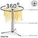 Gourmia GPD9355 Pasta Drying Rack – Eight Detachable Rotating Arms, Collapsible and Foldable - Includes Noodle and Spaghetti Transporting Wand, Anti Slip Silicone