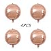 Glanzzeit 4D Balloons All Round Foil Balloons Bride Baby Shower Wedding Birthday Party Prom Helium Balloons Decoration, Pack of 4 (Rose Gold)
