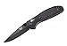 Benchmade - Mini Griptilian 556 Knife, Plain Drop-Point, Coated Finish, Black Handle