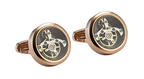KnighthoodGolden Tourbillon Watch Movement Cufflinks for Men