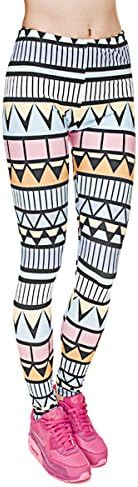 Zohra Women's Printed Leggings Soft Stretchy Workout Yoga Pants - Regular Size (XS - L)