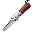 KUBEY Mini Folding Knife, Compact EDC and Gentleman's Pocket Knife with Wooden Handle for Camping Hunting and DIY (KU112)