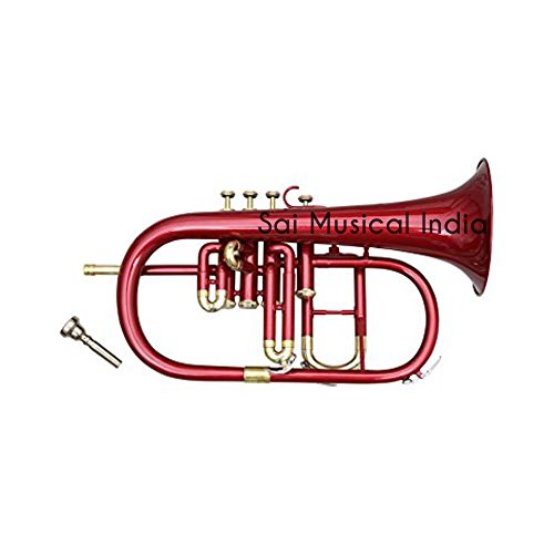 Sai Musical India, F-25, Flugel Horn, Bb 4 Valve (Red)