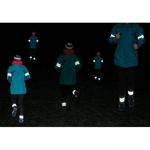 YUNYILAN Reflective Band for Wrist, Arm, Ankle, Leg. High Visibility Reflective Running Gear for Men and Women for Night Running Cycling Walking Bicycle. Safety Reflector Tape Straps (2 Pack)