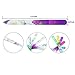 EZGO 5 Pieces Colorful Printed Pattern Crystal Glass Nail Files Set, Glass Files for Nails and Bonafide Beauty