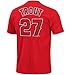 MLB Los Angeles Angels Men's Trout 27 Tee, XX-Large, Athletic Red
