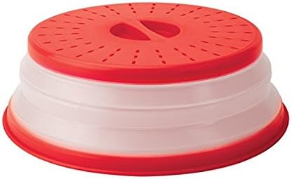 Microwave Plate Cover, Easy Grip Silicone Handle, Prevents Food Splatter, Keeps Oven Clean