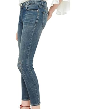 Mango Women's Crop Skinny Isa Jeans