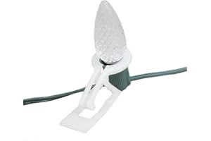 Novelty Lights C9 Tuff Flex Christmas Light Clips, Mount on Roofline Gutters/Shingles, 100 Pack