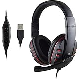 FNSHIP P3-726 Headband Gaming Headset USB Port Wired Stereo Micphone Headphone Earphone for SONY PS3 PC Game