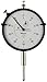 Mitutoyo 3050SB Dial Indicator, M2.5X0.45 Thread, 8mm Stem Dia., Flat Back, White Dial, 0-100 Reading, 78mm Dial Dia., 0-20mm Range, 0.01mm Graduation, +/-0.02mm Accuracy