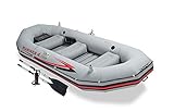 Intex Mariner 4, 4-Person Inflatable Boat Set with Aluminum Oars and High Output Air Pump (Latest Model) (Sports)