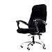 Deisy Dee Computer Office Chair Covers for Stretch Universal Rotating Chair Desk Chairs ONLY Chair Covers (Black, Medium)