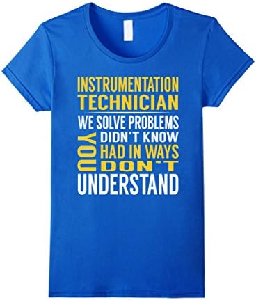 Womens Instrumentation Technician Solve Problems TShirt Large Royal Blue