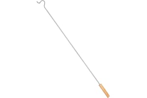 Baoblaze Clothing Hook Pole,Closet Reacher Pole,Clothes Hanger Reaching Rod Reach Garment Hook for Retail Ceilings Wardrobe B