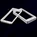Set of 2 Humbucker Pickup Mounting Rings for bridge and neck pckups,Flat bottom,White