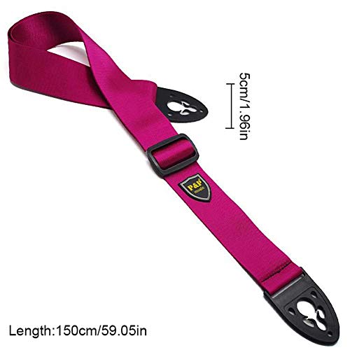 Idyllic Nylon Electric Guitar Strap Belt Adjustable Pure for Acoustic Guitar, Bass Musical Instrument Accessories,Strong and Durable.