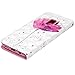 Galaxy S9 Case, Printed 3D Bling Crystal Lucky PU Leather Wallet Case with Wrist Strap Flip Kickstand ID&Credit Card Pockets Ultra-Strong Magnetic Closure Shockproof Skin for Samsung Galaxy S9, Lotus