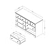 South Shore Furniture Summer Breeze Bedroom Collection, 6 Drawer Dresser, Vanilla Cream