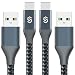 USB Type C Cable, Syncwire [2 Pack, 6Ft] USB 3.0 Fast Charging & Sync Nylon Braided USB A to USB-C Charger Cord for Samsung Galaxy S10/S9/S8 Plus/Note 9/8, Nintendo Switch, LG V30, V20, G6, G5