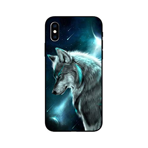 FancyCase iPhone XR Case (6.1inch)-Cool Wolf Style Animal Pattern Flexible TPU Protective Case Compatible with iPhone XR (Wolf Style)
